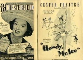 Playbill Howdy Mr Ice Sonja Henie Rockefeller Center New York City 1948 - £11.66 GBP