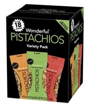 Pistachios No Shells 3 Flavors Mixed Variety Pack of 18 (0.75 Ounce) - £22.41 GBP