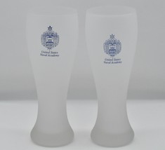 United States Naval Academy Frosted Pair Of Pilsner/Beer Glasses - $34.99