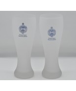 United States Naval Academy Frosted Pair Of Pilsner/Beer Glasses - $652.58 MXN