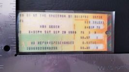 BOB SEGER / BAROOGA - VINTAGE LAMINATED SEPTEMBER 20, 1980 CONCERT TICKE... - $10.00