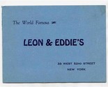 World Famous Leon &amp; Eddie&#39;s Night Club Souvenir Photo New York City 1940 - £29.48 GBP