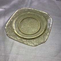 Vintage Light Green Depression Glass Salad/ Bread plate Square, 6” - £7.60 GBP