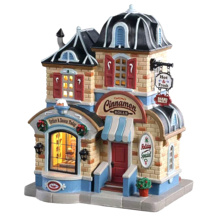 Lemax Cinnamon Roll Shop Breakfast Food Lighted Building Bakery Collectible Gift - £46.81 GBP