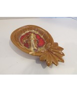 Vintage Ceramic Ashtray Gold Drip Glazed 9&quot;L 1980&#39;s - $21.58 CAD