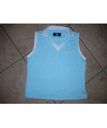 womens collared shirt v neck (playboy) size small light blue - $1,270.64 MXN