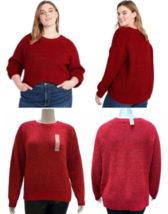 Old Navy Women&#39;s Cozy Shaker-Stitch Pullover Sweater Red Size 2X NWT - £15.80 GBP