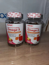 (2) GNC Multivitamin+Omega-3 Heart Support Raspberry Lemonade 180ct 4/23 - £11.67 GBP