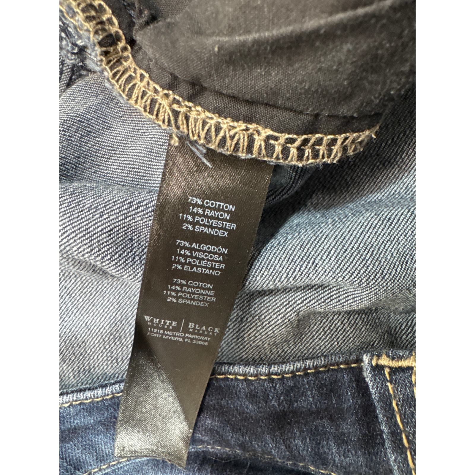 WHBM Straight Crop leg Jeans Capris Womens Medium Wash Blue Size 10 Item image 6