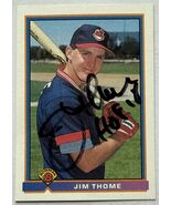 Jim Thome Autographed 1991 Bowman True Rookie Baseball Card - Cleveland ... - €42,62 EUR