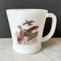 Vintage Fire King Anchor Hocking Mug Coffee Cup D Handle Ruffed Grouse D... - $15.15