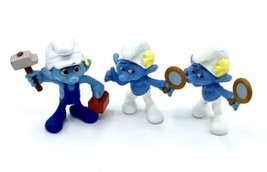 McDonald&#39;s Smurfs Happy Meal Toys Figures 2013 - Handy, Vanity, Lot of 3 Peyo - £3.18 GBP