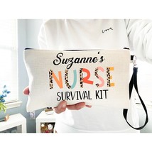 Nurse Survival Kit Bag, Nurse Cosmetic Bag, Nurse Coworker Gift, Personalized Nu - £12.48 GBP