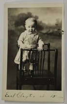 Most Adorable Baby Earl Clayton 15mos Standing on Conversation Chair Postcard R3 - £7.00 GBP