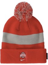 NWT Ohio State Buckeyes Nike Unisex Adult Sideline Red Beanie Pom Hat Cap - $19.80