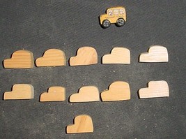 Lot Of 11 Miniature Unfinished  Wood School Buses New - £2.27 GBP