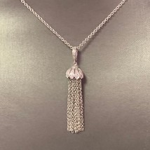 Diamond Tassel Pendant Chain Necklace 18k Gold 0.15 TCW Certified $3,950 111311 - £1,212.50 GBP