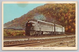 Pennsylvania Railroad Freight Train Rounding Horseshoe Curve Altoona PA Postcard - £10.79 GBP