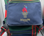 Vtg Atlanta Olympics 1996 Canvas Backpack Large Color Block 90s - £46.51 GBP