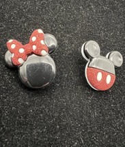 Pair of Mickey and Minnie Heads Shaped Buttons - £5.53 GBP