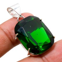 Peridot Cushion Shape Cut Gemstone Fashion Ethnic Pendant Jewelry 1.70&quot; SA 9491 - £4.78 GBP