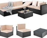 7 Pieces Outdoor Sectional Furniture?Wicker Patio Sectional Furniture Se... - $852.99