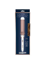 NEW Conair Double Ceramic Curling Iron 1.5 in. barrel white 30 heat settings - £7.78 GBP