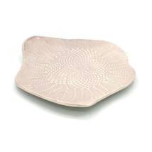 Handmade Ceramic Plate Wall Decor, Vintage Lace Texture Irregular Shape Plate - £47.90 GBP