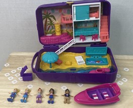 Mattel Polly Pocket Playset Beach Vibes Backpack W/Accessories 2017 5 dolls - £11.02 GBP