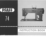 Pfaff 74 Sewing Machine Instruction Book Enlarged Hard Copy - £10.16 GBP