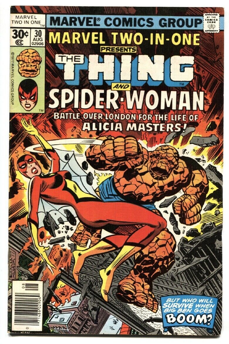 MARVEL TWO-IN-ONE #30 Early Spider-Woman app comic book - £25.19 GBP