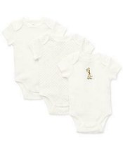 Little Me Baby Boys and Girls Giraffe Bodysuit 3-Pack-6Mo/Ivory - $15.00