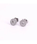 18k Layered real Gold Filled Push Back earrings Men Women Icedcut micro ... - $192.52 MXN