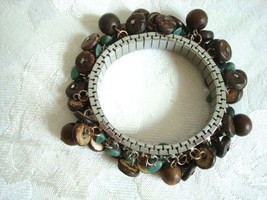 Vintage Stretch ~ Expansion ~ Cha Cha Bracelet ~ Wooden? Bea - £7.82 GBP