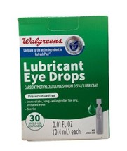 Walgreens Lubricant Eye Drops 30 single use containers Exp 09/2025 - £11.72 GBP