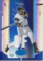 2004 Leaf Certified Materials Mirror Fabric Blue Position Carlos Lee 38 041/100  - £2.34 GBP