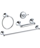Wall-Mounted Bathroom Hardware Accessory Set In Chrome,, And Towel Hook. - $57.51 CAD