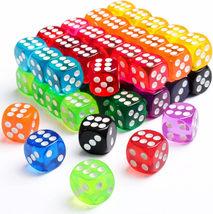 50 Pieces Colored Dice 6 Sided Dice for Board Games 14mm Bulk Dice for M... - £9.40 GBP