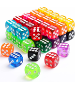 50 Pieces Colored Dice 6 Sided Dice for Board Games 14mm Bulk Dice for M... - £9.33 GBP