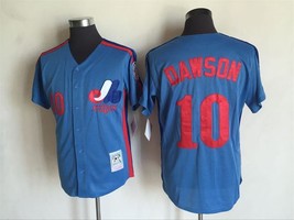 Expos #10 Andre Dawson Jersey Old Style Uniform Blue - £35.39 GBP