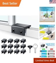 12 Sets of Adjustable Black Window Locks - Ultimate Child Proof Security - $49.50