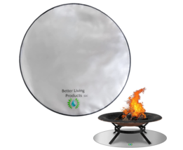 BetterLiving 36 Inch Round Fireproof Mat for Fire Pit &amp; Under The Grill.... - £18.49 GBP