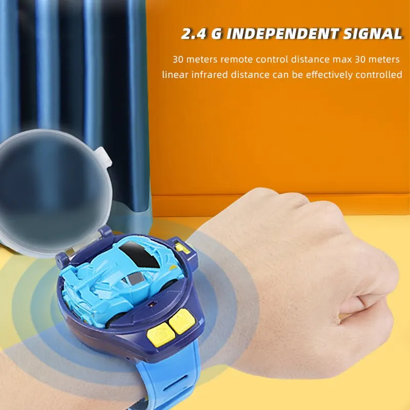 Remote Control Car Watch Mini Cute Wrist Band 2.4GHz Infrared Sensing Electric - £15.31 GBP