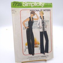 Vintage Sewing PATTERN Simplicity 7739, Misses 1976 Unlined Jacket and Jumpsuit - $18.39