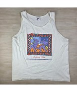 Vintage Playboy Jazz Festival  On Tour 1994 Tank Top White Abstract Art ... - €42,89 EUR