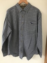 Field Stream Blue White Madras Plaid Checkered Cotton Button Shirt XXL 2... - £21.23 GBP