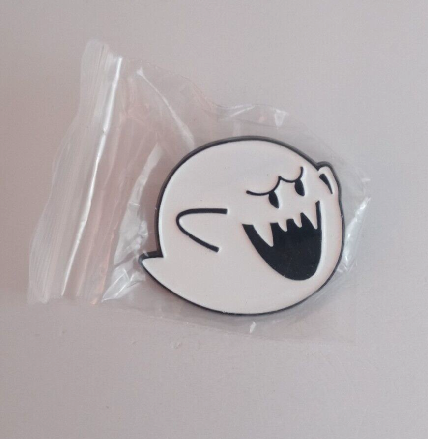 New Super Mario Bros Ghost Boo Animated Enamel Lapel Hat Pin - $6.44