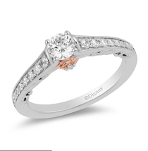 Enchanted Disney Fine Jewelry with 5/8 CTTW Diamond Belle Engagement Ring - £65.75 GBP