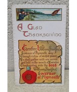 1911 Thanksgiving Greeting Governor of Plymouth 1621 Postcard - 1 Cent S... - $9.89