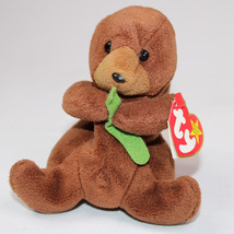Rare Ty Beanie Babies Retired Seaweed The Otter With Tags Style 4080 Brown Sweet - £8.45 GBP